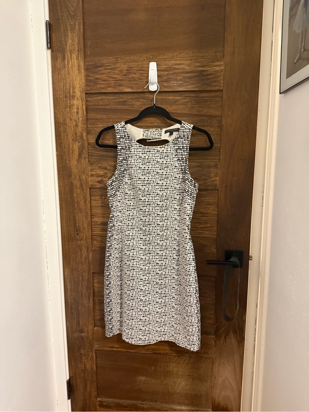 Banana Republic Black and White Textured Sleeveless Dress